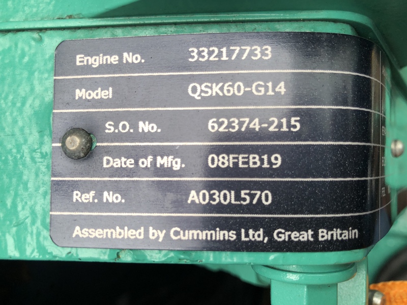 New Cummins DQKAF Diesel Generator, EPA Tier 2