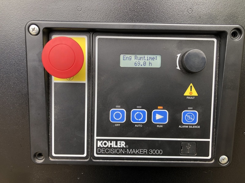 Used Kohler 100REZGD Natural Gas / Propane Generator, 69 Hrs, EPA Certified