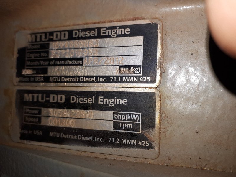 Used MTU DP1935RXC6D Rental Grade Diesel Generator 6381 Hrs