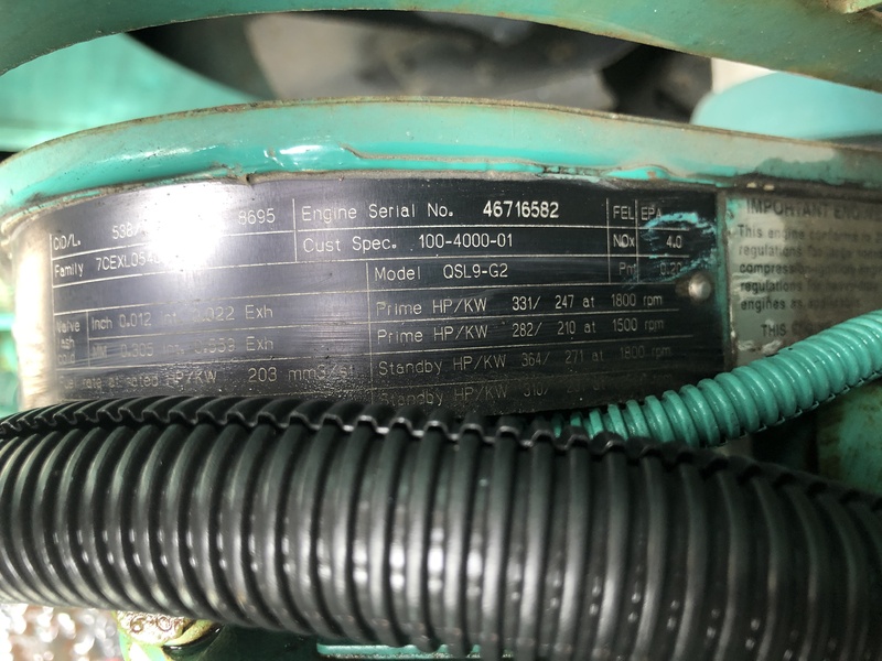 Used Cummins DSHAC Diesel Generator, 580 Hrs, EPA Tier 3