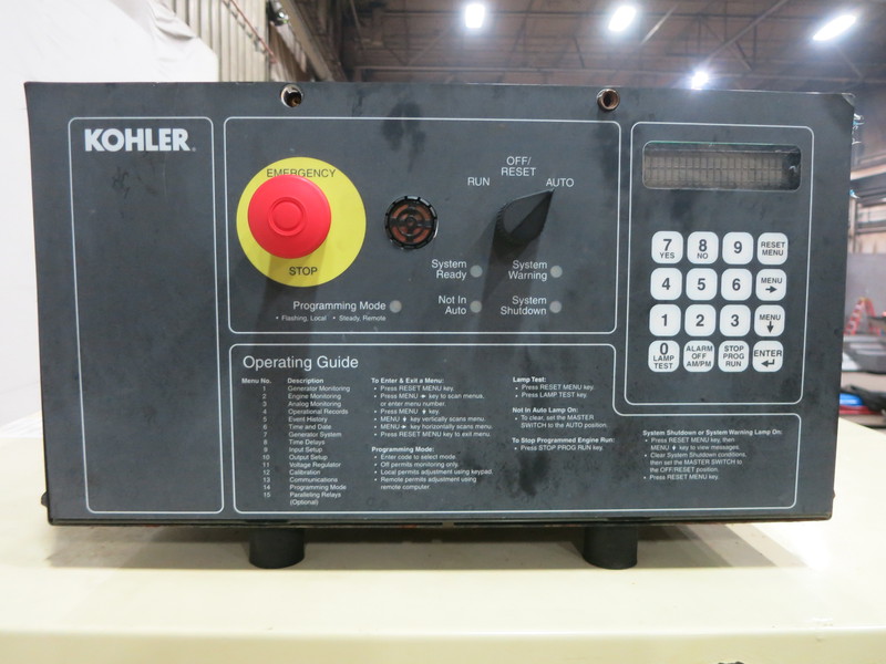 Used Kohler 250REOZJD John Deere 6090HF485 Diesel Generator, 65 Hrs, EPA Tier 3