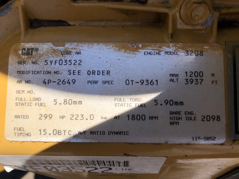 Used Caterpillar 3208 Diesel Generator, 1532 Hrs