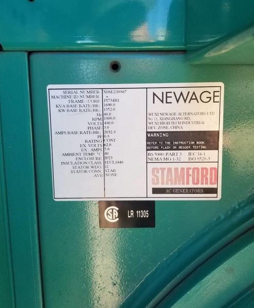 Used Cummins DQGAA Diesel Generator, 788 Hrs, EPA Tier 2