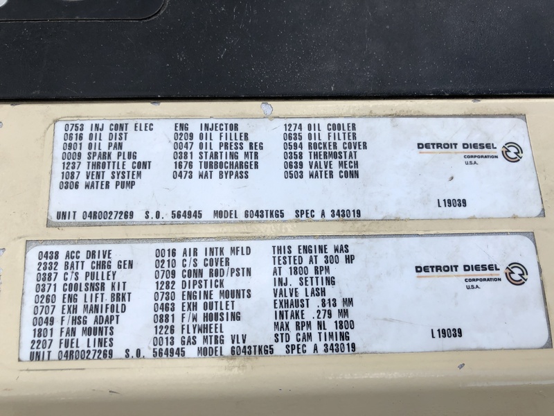 Used Kohler 180RZD Natural Gas Generator, 1052 Hrs