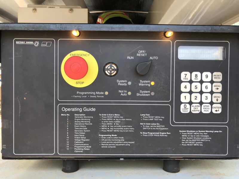 Used MTU 275DSED Diesel Generator 1612 Hrs EPA Tier 3