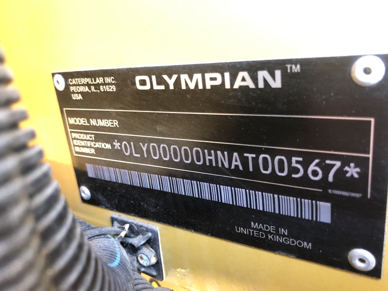 Used Caterpillar Olympian D125P1 Diesel Generator, 857 Hrs