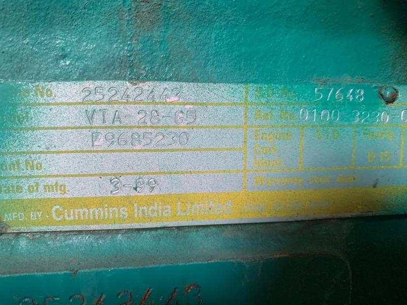 Used Cummins DFGB Diesel Generator, 627 Hrs