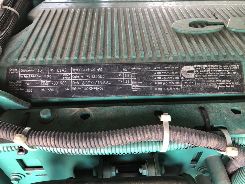 Used Cummins DFEG Diesel Generator, 741 Hrs EPA Tier 2
