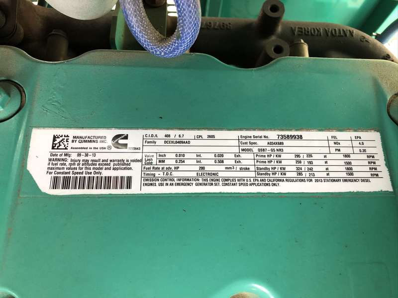 Used Cummins DSGAA QSB7-G5 NR3 Diesel Generator, 151 Hrs, EPA Tier 3