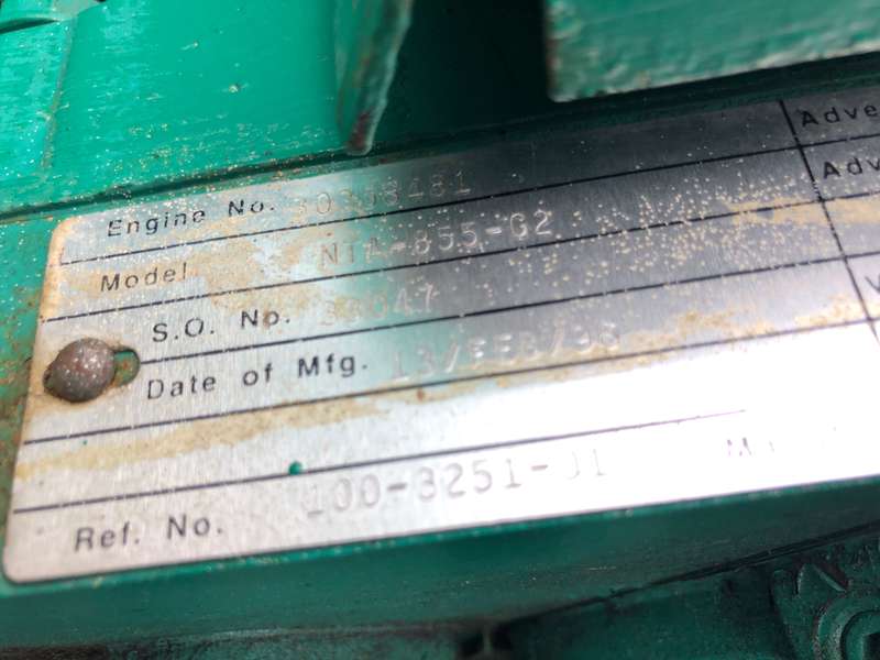 Used Cummins DFCB NTA-855-G2 Diesel Generator, 560 Hrs