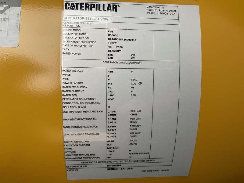 New Caterpillar C15 Diesel Generator 0 Hrs EPA Tier 2