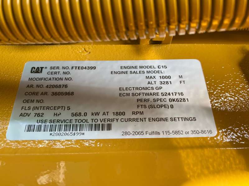 New Caterpillar C15 Diesel Generator 0 Hrs EPA Tier 2