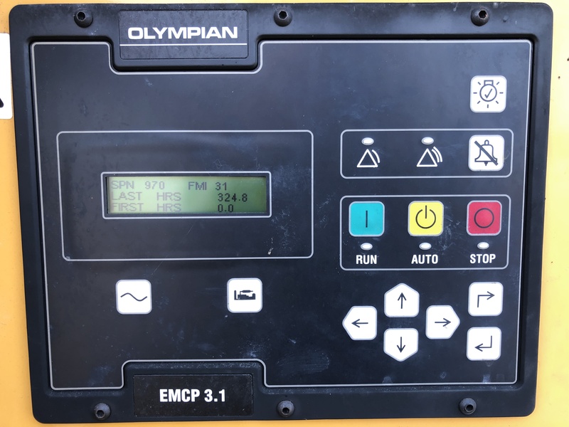 Used Caterpillar / Olympian G60F3 Natural Gas / Propane Generator, 325 Hrs