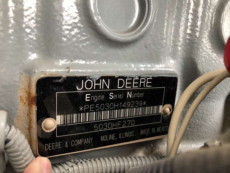 Used MTU / Detroit Diesel DS60 John Deere 5030HF270 Diesel Generator, 340 Hrs, EPA Tier 2