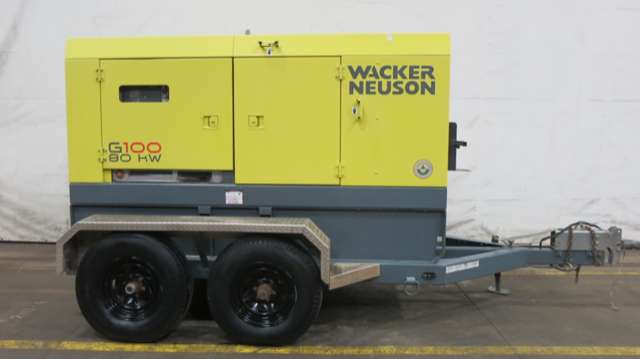 Used Wacker Neuson G100 Rental Grade Diesel Generator, 12078 Hrs, EPA Tier 3