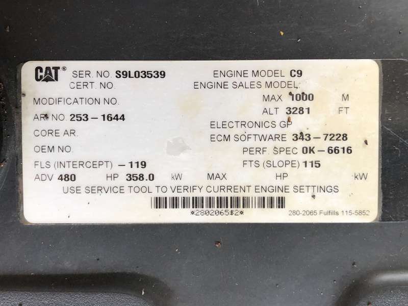 Used Caterpillar C9 Diesel Generator 357 Hrs EPA Tier 3