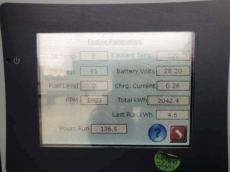 Used Generac MG200 Natural Gas Generator, 136 Hrs, EPA Certified