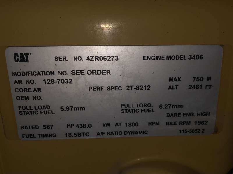 Used Caterpillar 3406 Diesel Generator, 576 Hrs
