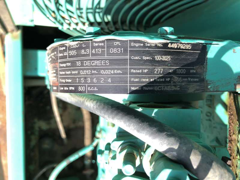 Used Cummins DGFA 6CTA8.3-G2 Portable Diesel Generator 363 Hrs