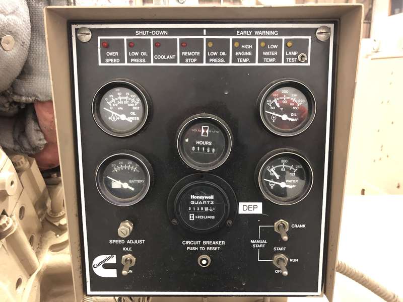 Used Cummins KTA50-GS1  Diesel Generator, 1159 Hrs