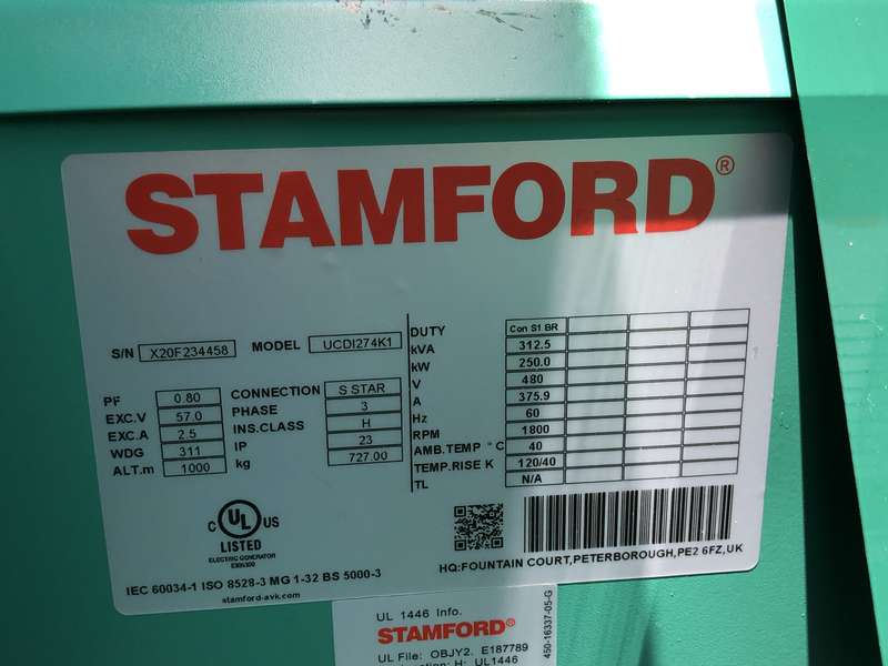 New Cummins DSHAD QSL9-G2 NR3 Diesel Generator, 0 Hrs, EPA Tier 3