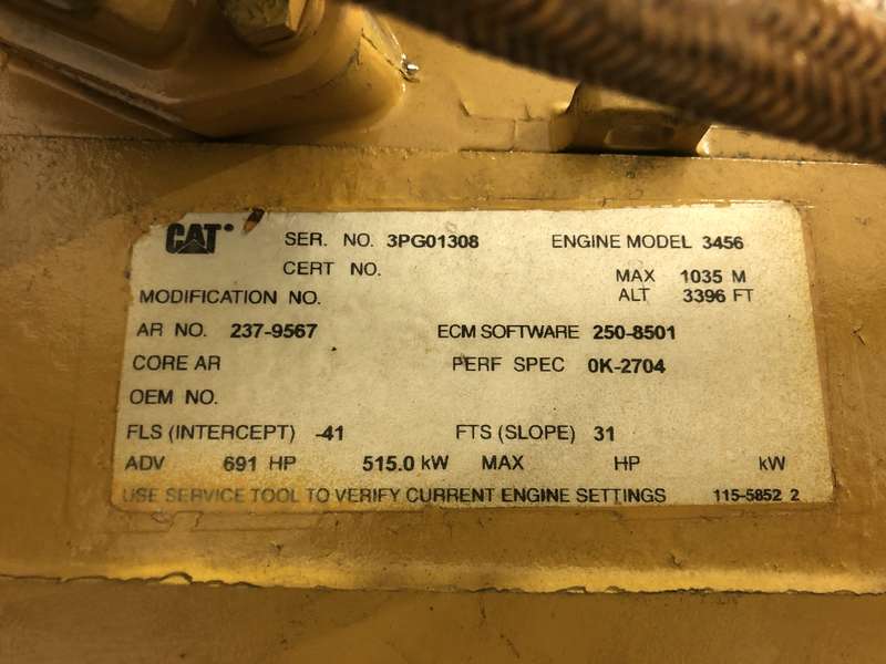 Used Caterpillar 3456 Diesel Generator, 127 Hrs