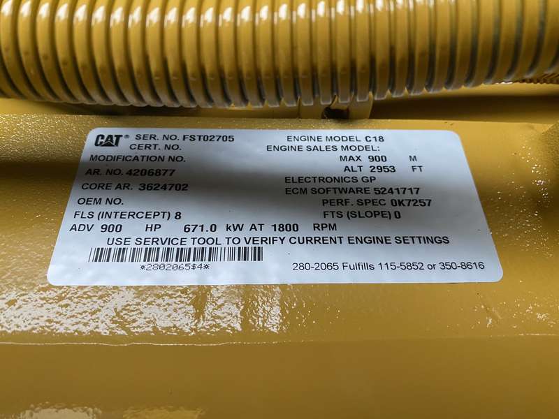 New Caterpillar C18 Diesel Generator 0 Hrs EPA Tier 2