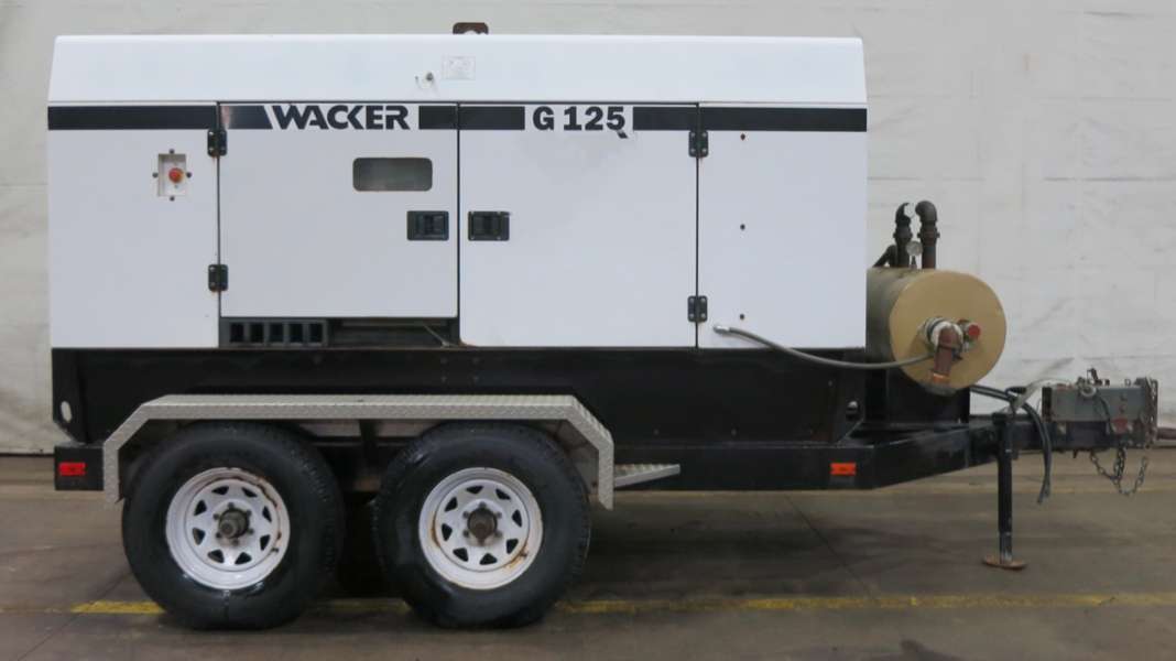 Used Wacker Neuson G125 Rental Grade Diesel Generator, 11407 Hrs, EPA Tier 3