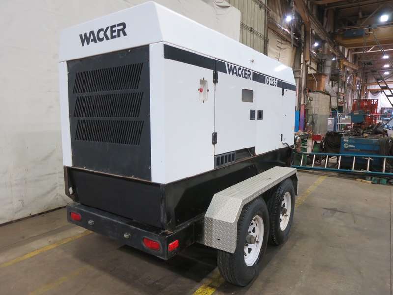 Used Wacker Neuson G125 Rental Grade Diesel Generator, 11407 Hrs, EPA Tier 3
