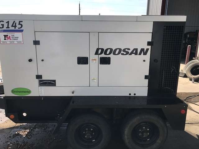 Used Doosan / John Deere G145 Rental Grade Diesel Generator 5829 Hrs EPA Tier 3