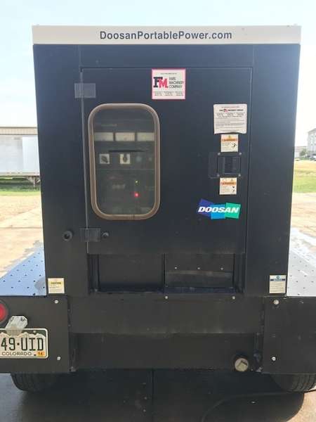 Used Doosan / John Deere G145 Rental Grade Diesel Generator 5829 Hrs EPA Tier 3