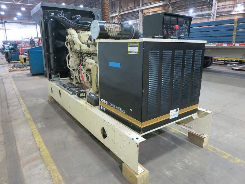 Used Kohler 230RZDB Natural Gas Generator, 367 Hrs