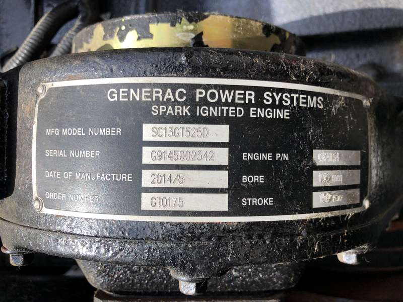 Used Generac SG300 Natural Gas Generator, 167 Hrs, EPA Certified