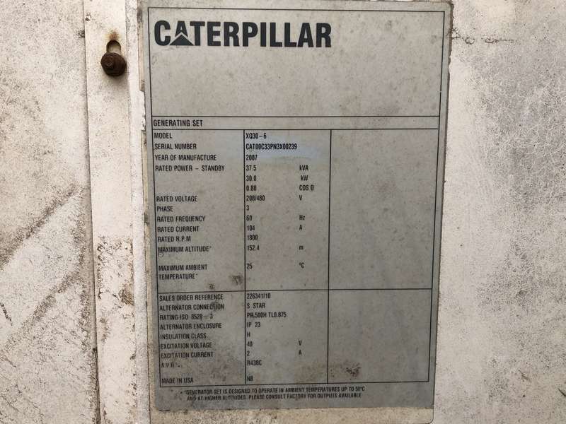Used Caterpillar XQ30-6 Rental Grade Diesel Generator, 1326 Hrs, EPA Tier 3