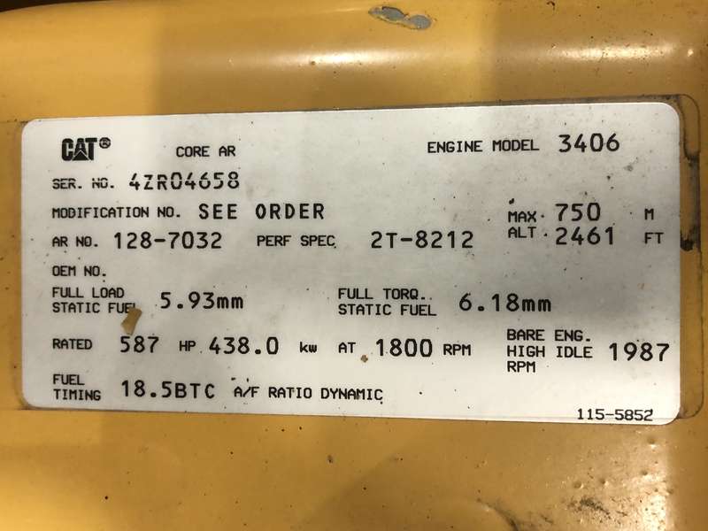 Used Caterpillar 3406B Diesel Generator, 571 Hrs