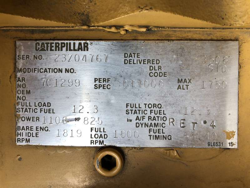 Used Caterpillar 3508 Diesel Generator, 368 Hrs