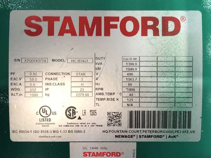 New Cummins DQFAD QST30-G5 NR2 Diesel Generator, EPA Tier 2