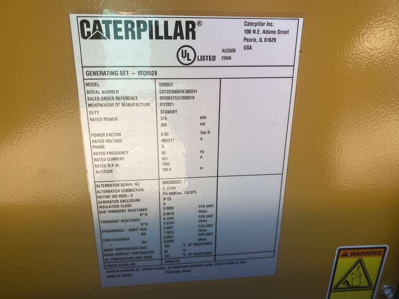 New Caterpillar C9 Diesel Generator 0 Hrs EPA Tier 3