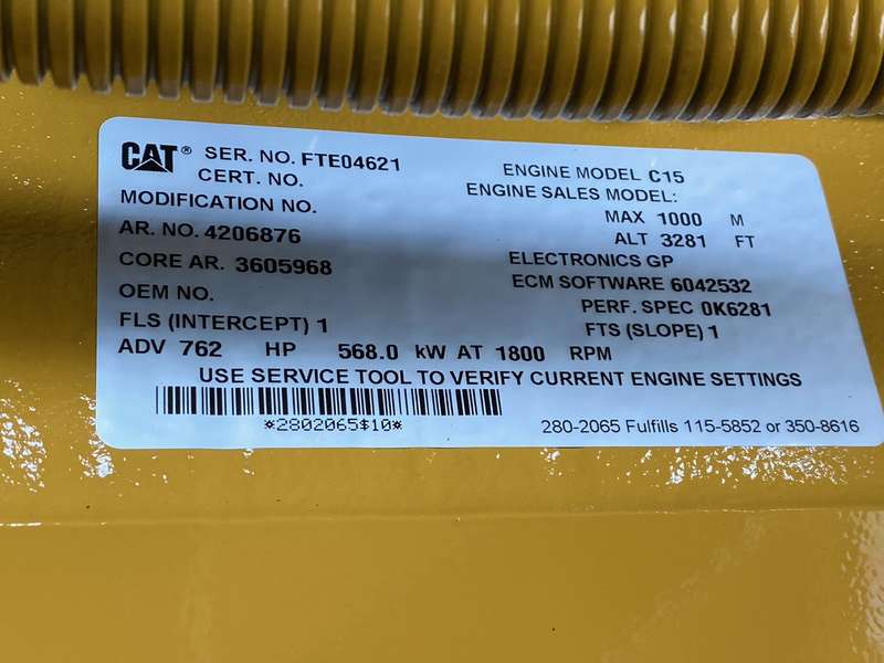 New Caterpillar C15 Diesel Generator 0 Hrs EPA Tier 2