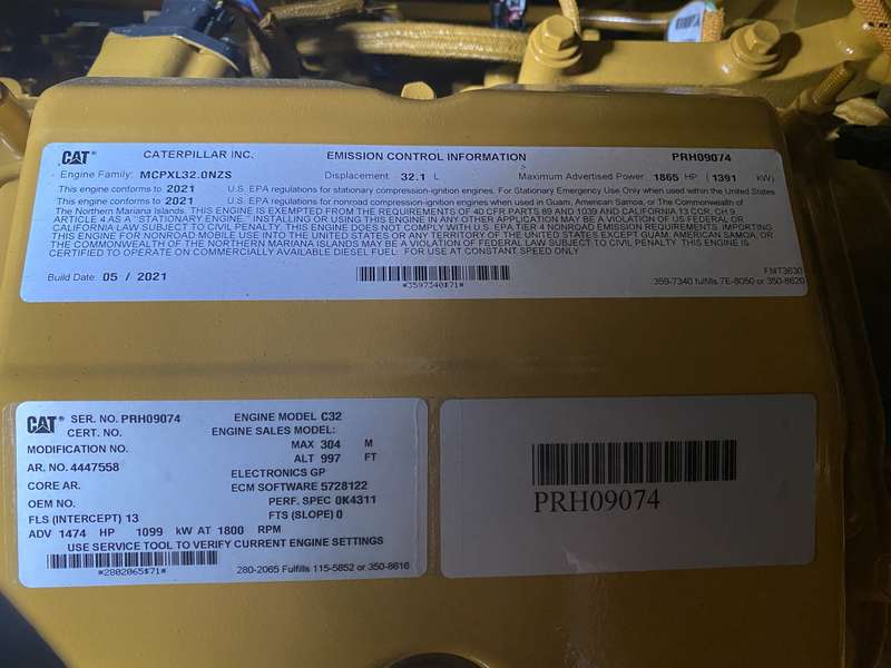 New Caterpillar C32 Diesel Generator 0 Hrs EPA Tier 2  