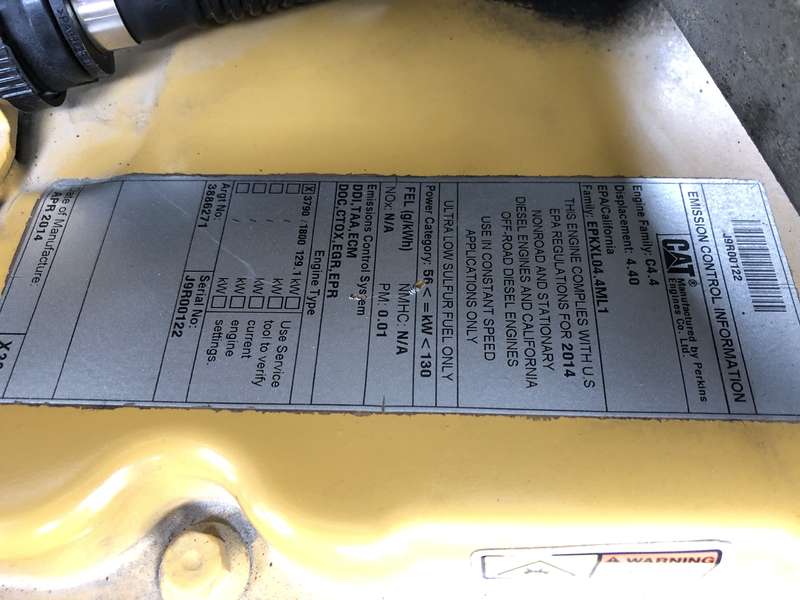 Used Caterpillar APS100 C4.4 Rental Grade Diesel Generator, 12252 Hrs, EPA Tier 4i w/ 2Yr Warranty