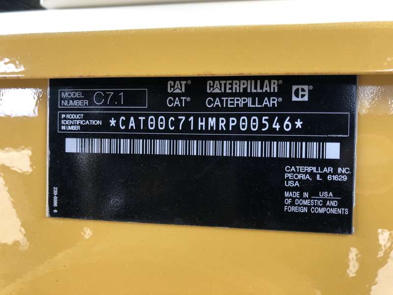Used Caterpillar XQ200 C7.1 Rental Grade Diesel Generator, 8387 Hrs, EPA Tier 4i