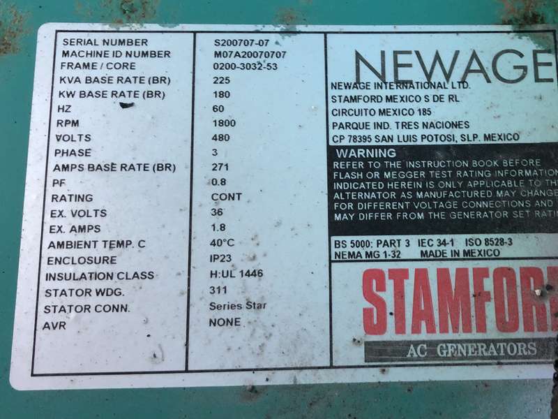 Used Cummins GGLB Natural Gas Generator, 211 Hrs