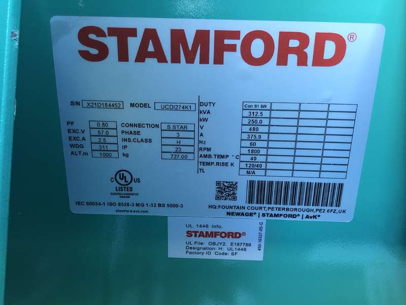 New Cummins DSHAD QSL9-G2 NR3 Diesel Generator EPA Tier 3