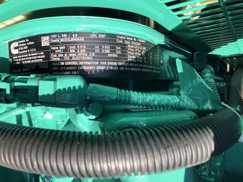 New Cummins DSHAD QSL9-G2 NR3 Diesel Generator EPA Tier 3