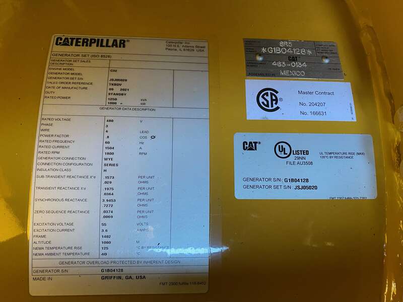New Caterpillar C32 Diesel Generator 0 Hrs EPA Tier 2