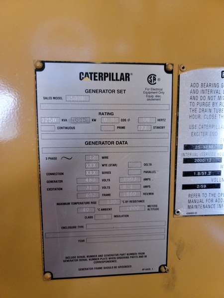 Used Caterpillar 3508B Diesel Generator, 559 Hrs