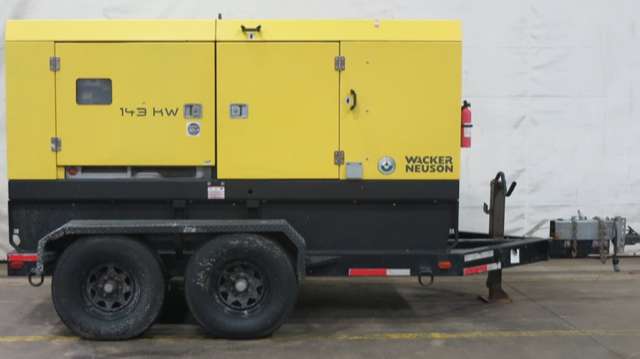 Used Wacker Neuson G180 Rental Grade Diesel Generator 8393 Hrs EPA Tier 3 Flex