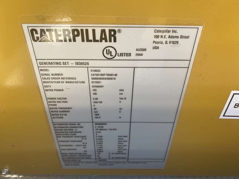 New Caterpillar C4.4 Diesel Generator 0 Hrs EPA Tier 3