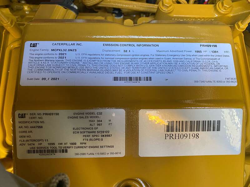 New Caterpillar C32 Diesel Generator 0 Hrs EPA Tier 2  